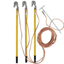 Electric Security Earth Wire  Clamp with Rod Tool  High Voltage  Grounding testing portable earthing equipment  earth wire  set